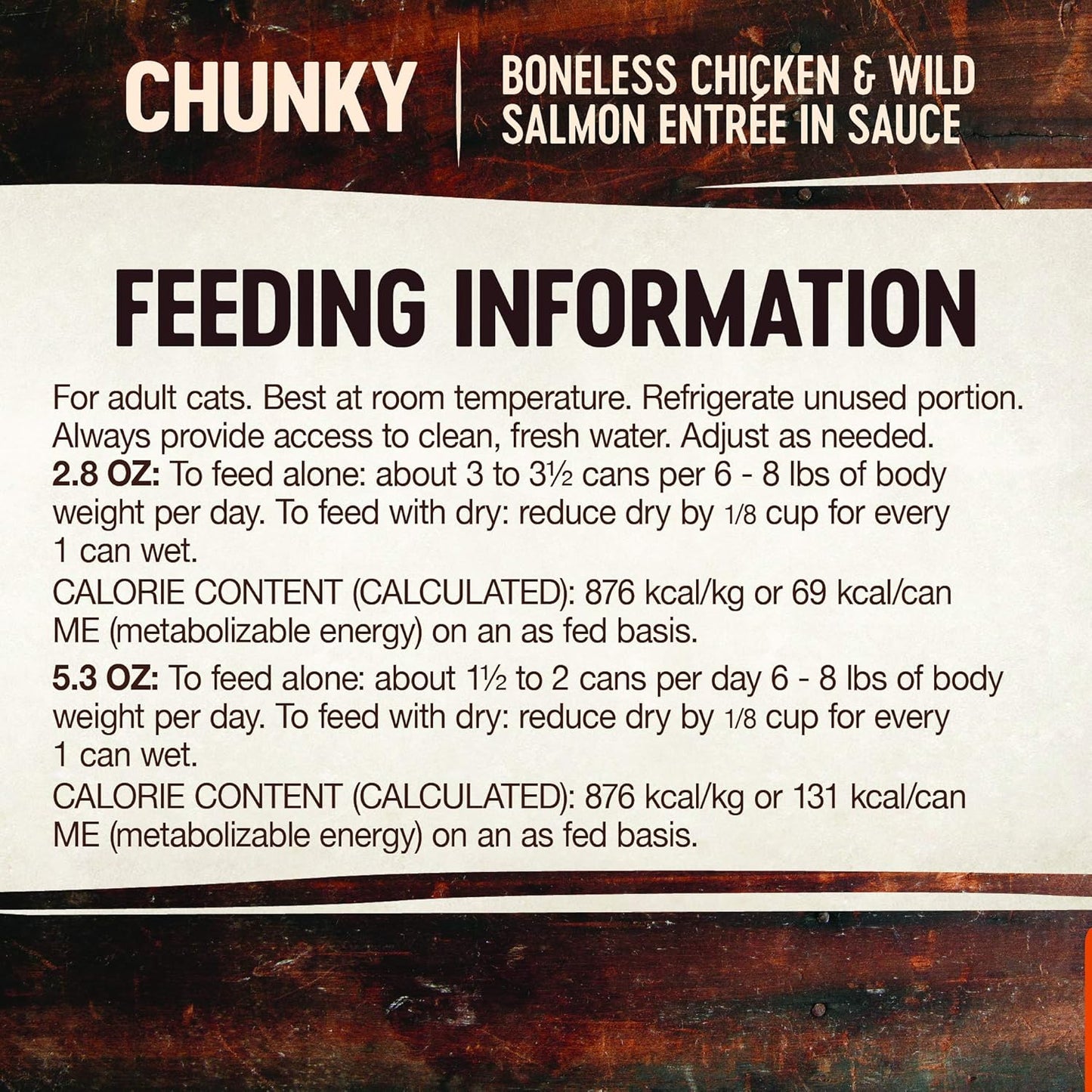 CORE Signature Selects Chunky Adult Wet Cat Food, Natural, Protein-Rich, Grain Free, 2.8 Ounce, 12 Pack (Chicken & Salmon)
