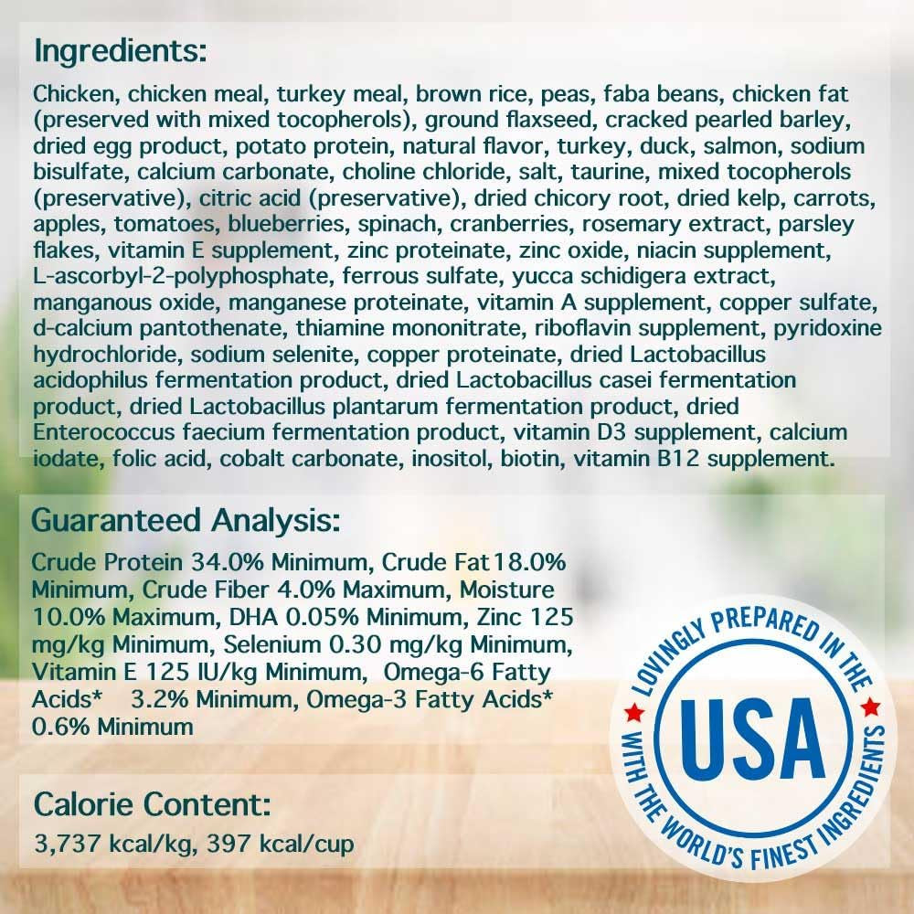 Classic Dry Adult Cat Food, Chicken & Brown Rice Recipe, 12 Pound Bag | Soy, Corn & Wheat Free, No Artificial Flavors or Preservatives