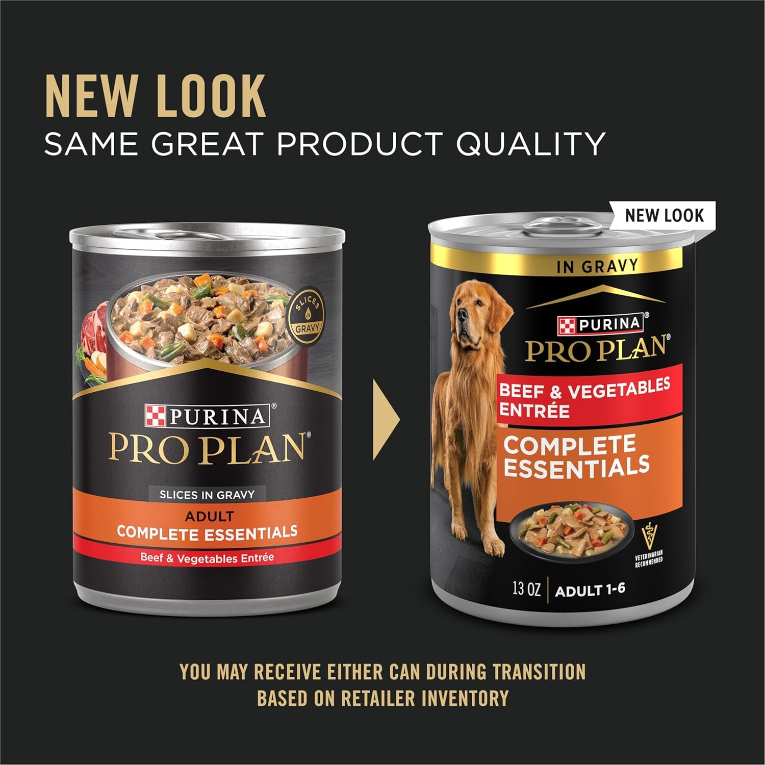Complete Essentials, Beef and Vegetables Entree in Wet Dog Food Gravy - (Pack of 12) 13 Oz. Cans