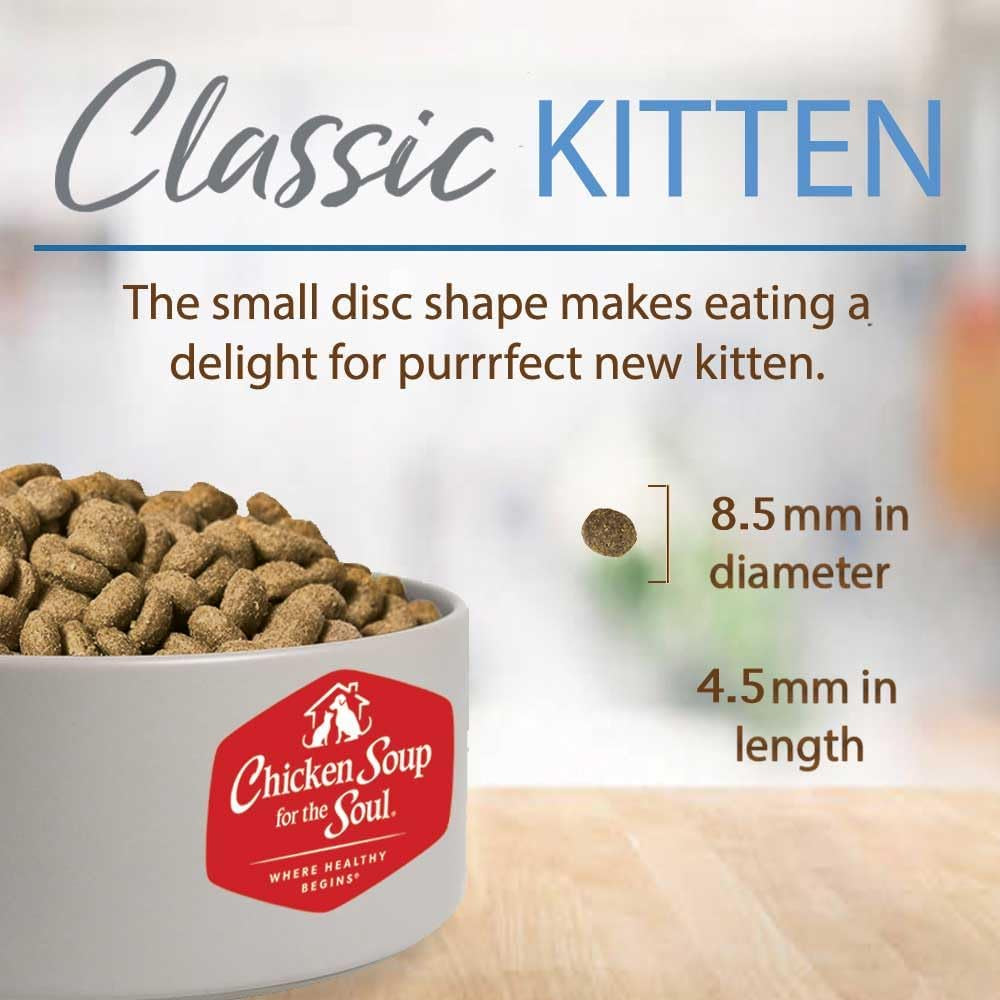 Classic Dry Kitten Food, Chicken, Brown Rice & Pea Recipe, 12 Pound Bag | Soy, Corn & Wheat Free, No Artificial Flavors or Preservatives
