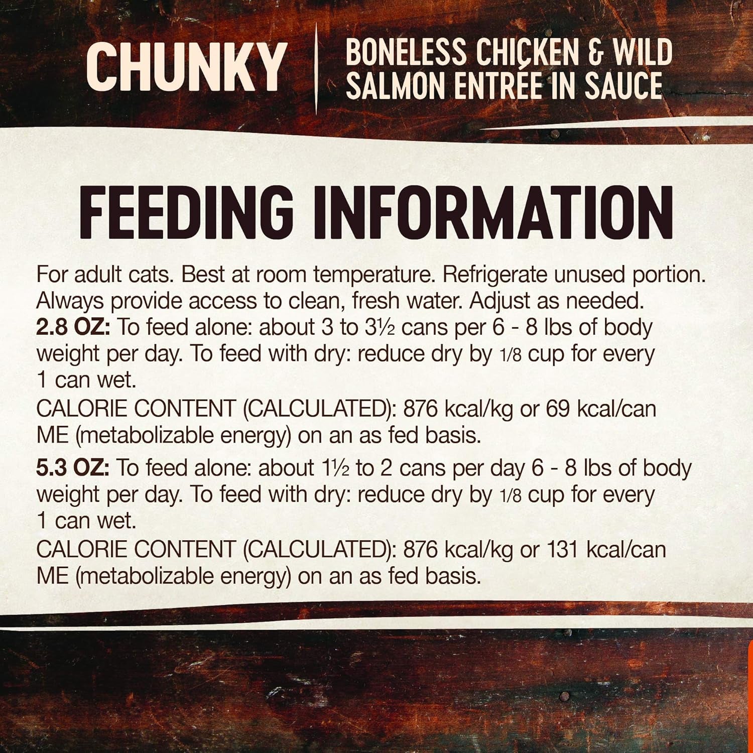CORE Signature Selects Chunky Adult Wet Cat Food, Natural, Protein-Rich, Grain Free, 2.8 Ounce, 12 Pack (Chicken & Salmon)