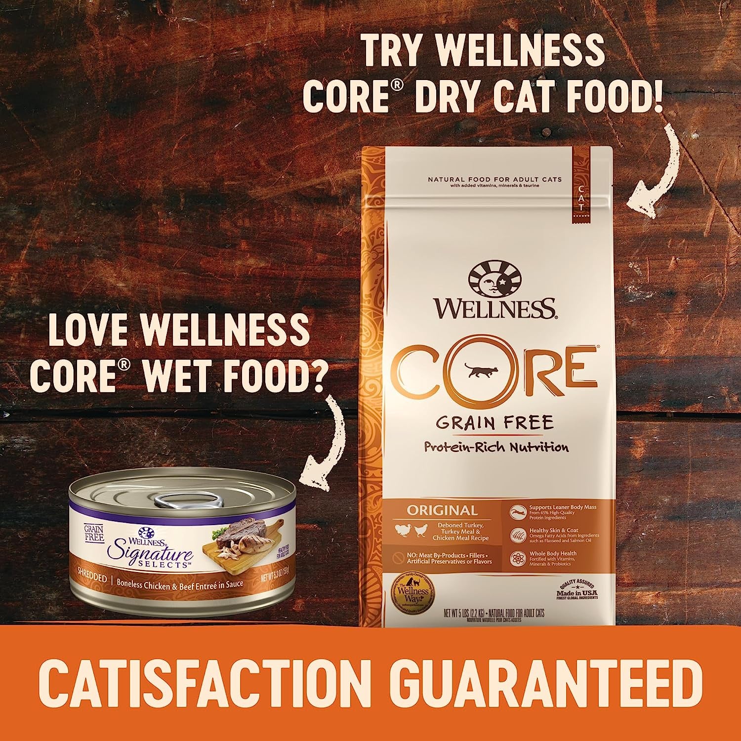 CORE Signature Selects Chunky Adult Wet Cat Food, Natural, Protein-Rich, Grain Free, 2.8 Ounce, 12 Pack (Chicken & Salmon)